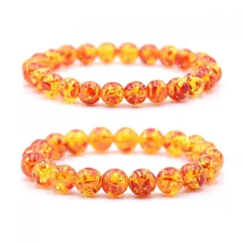 wholesale natural stone jewelry yellow Gemstone Bracelets different size