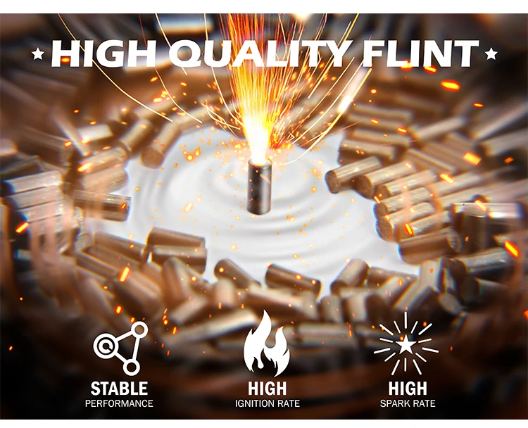 200pcs Lighter Flints Stone A Grade 2.1*5/2.2*6mm Cooperative