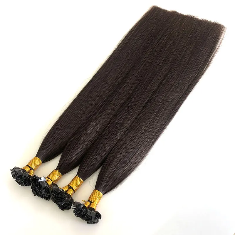 Hot selling wholesale best quality hair double drawn i tip v tip flat keratin tip hair extensions