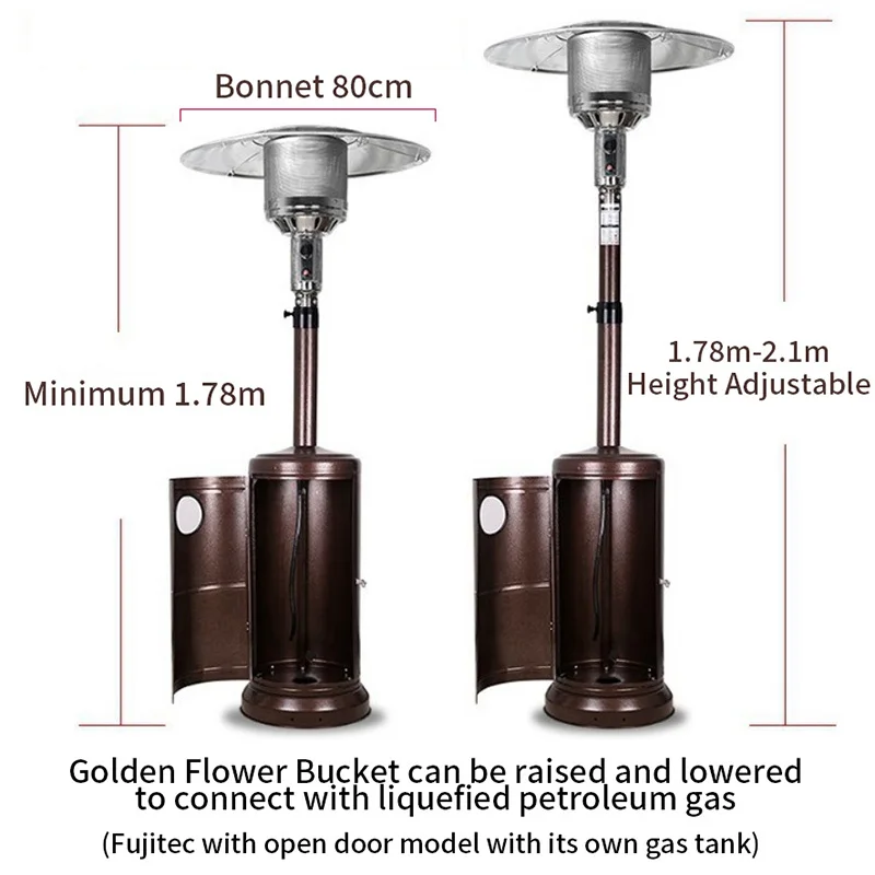 Patio Heater, Portable, Steel - detail 12