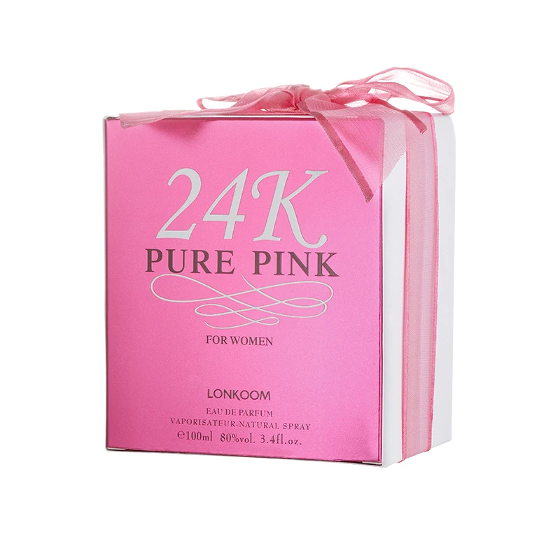 Top Selling Women Perfume 24k Pure Pink Lonkoom Eau De Parfum Long Lasting Floral Fruity 