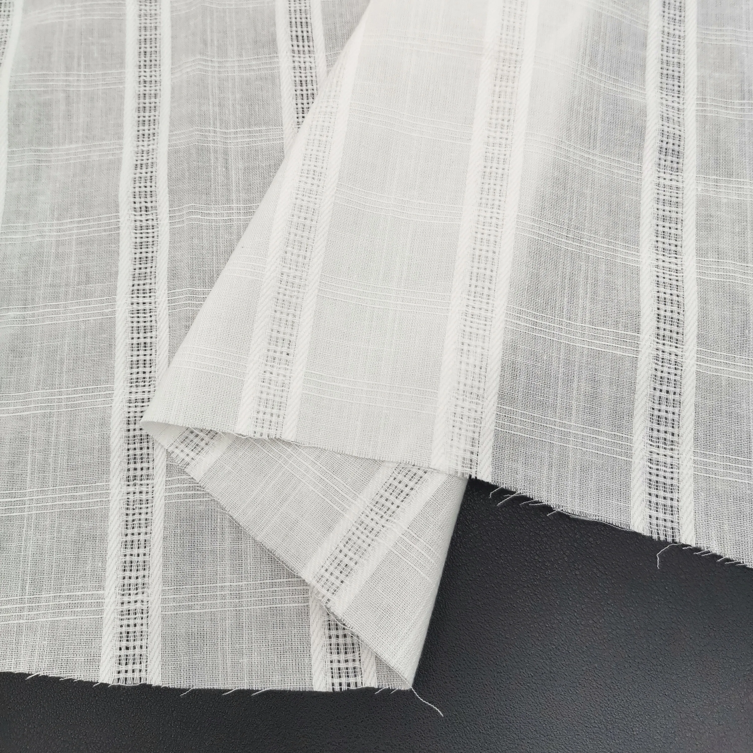 Tessuto jacquard traforato a righe verticali in cotone SISITEX primavera estate uomo e donna camicie abito pamas SS18562_voghion.com