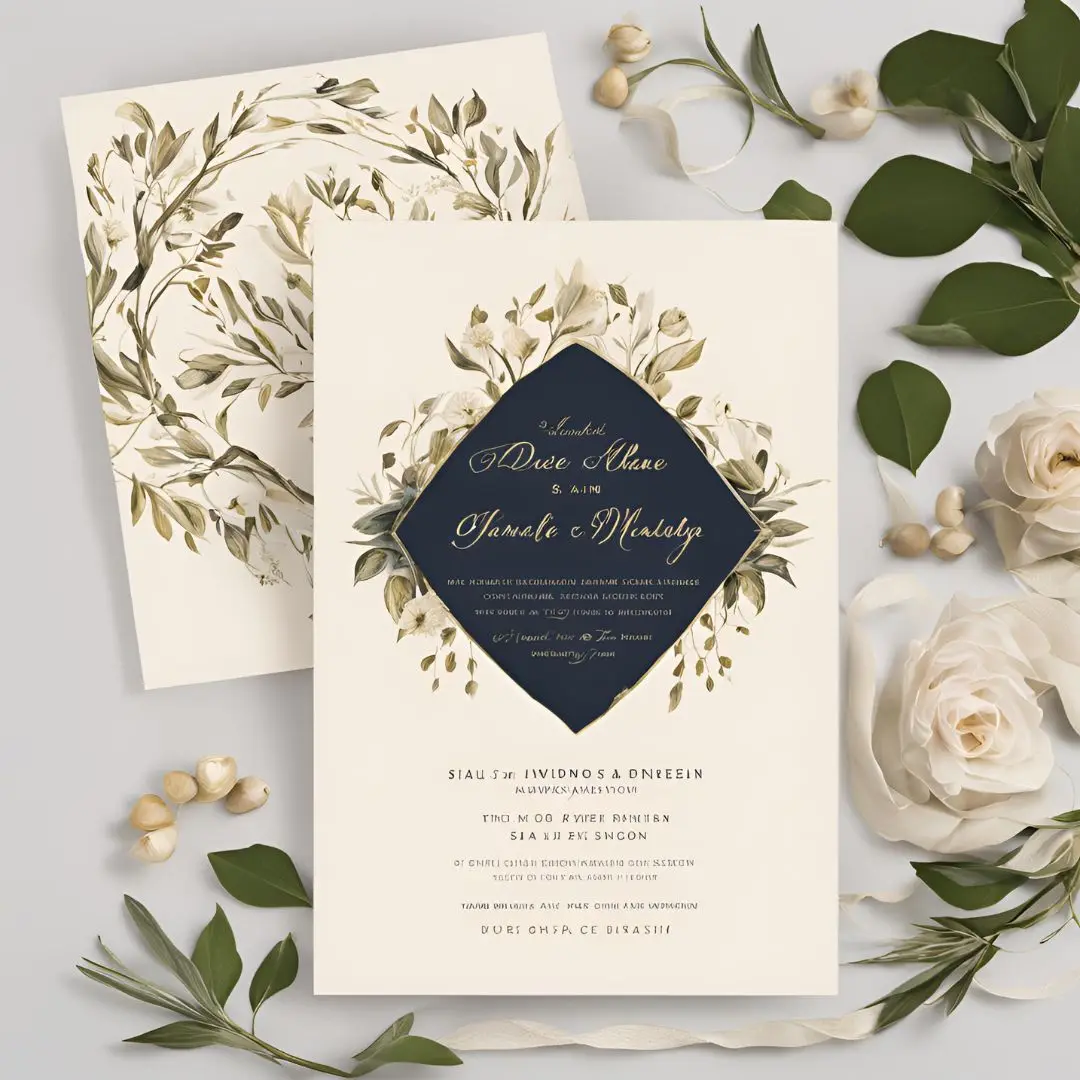 Custom Design Size Pattern Logo Wedding Cards Gold Mirror Acrylic Premium Quality Paper & Paperboards Hardcover