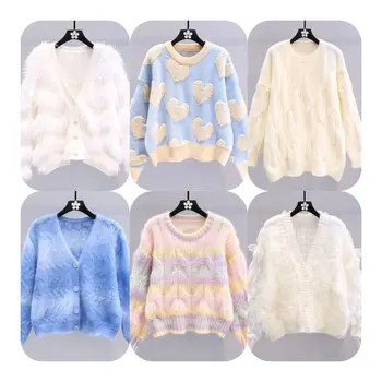 Women's 2024 Winter Pullover Sweater Casual Long Sleeve Crewneck Loose Chunky Knit Jumper Tops Blouse