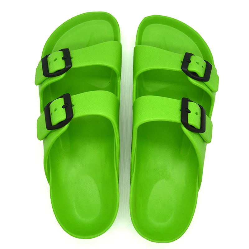 Zapatillas sandalias Eva hombre dos correas hebilla playa moda