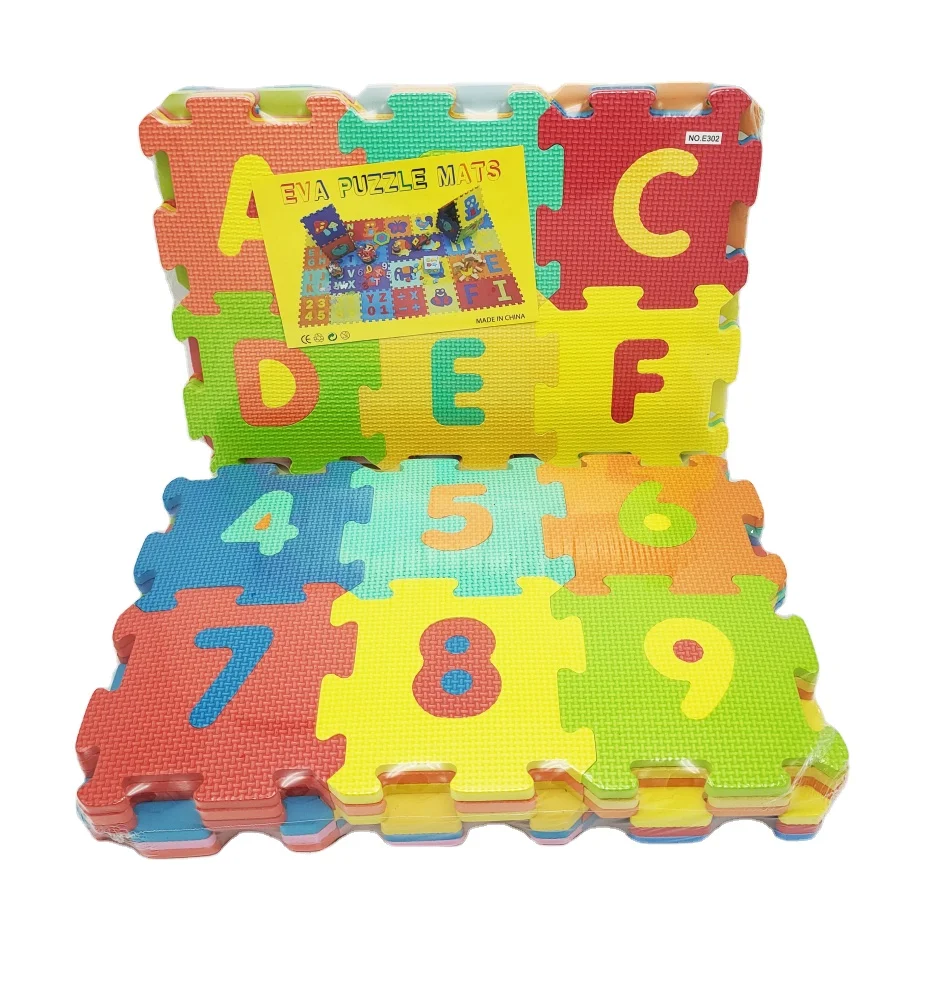 Jinming 36pcs EVA Foam Puzzle with Alphabet and Number Floor Mat Educational Toy for Baby