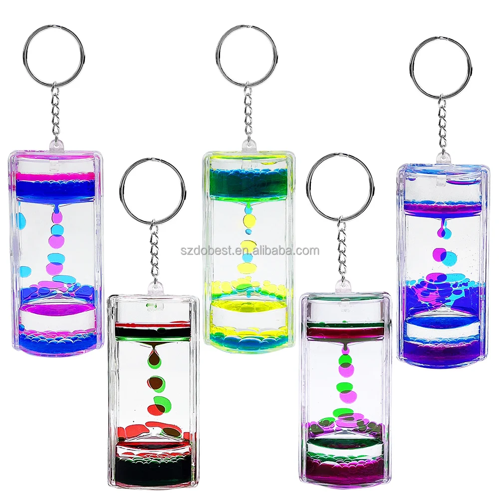 Colorful Liquid Double Drop Mini Liquid Hourglass Motion Liquid Timer ...