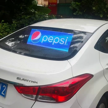 HD P2.6-5.2 Led Car Rear Window Digital Signs Led Programming Display for Car Advertising Taxi Screen