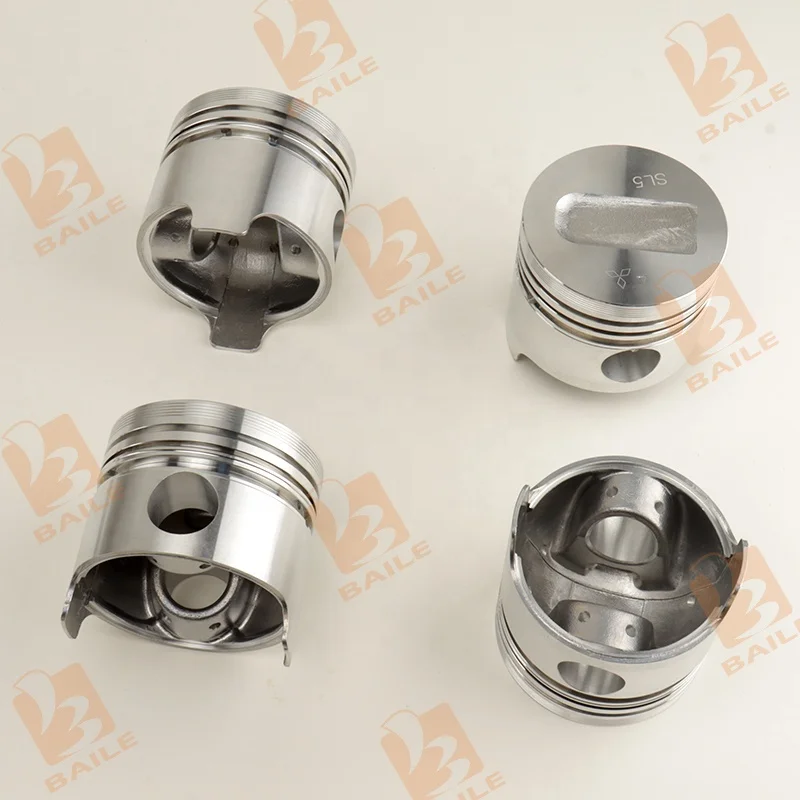 Set of 4 S4L S4L2 Engine Liner Kit With Piston and Rings for Mitsubishi Forklift Parts