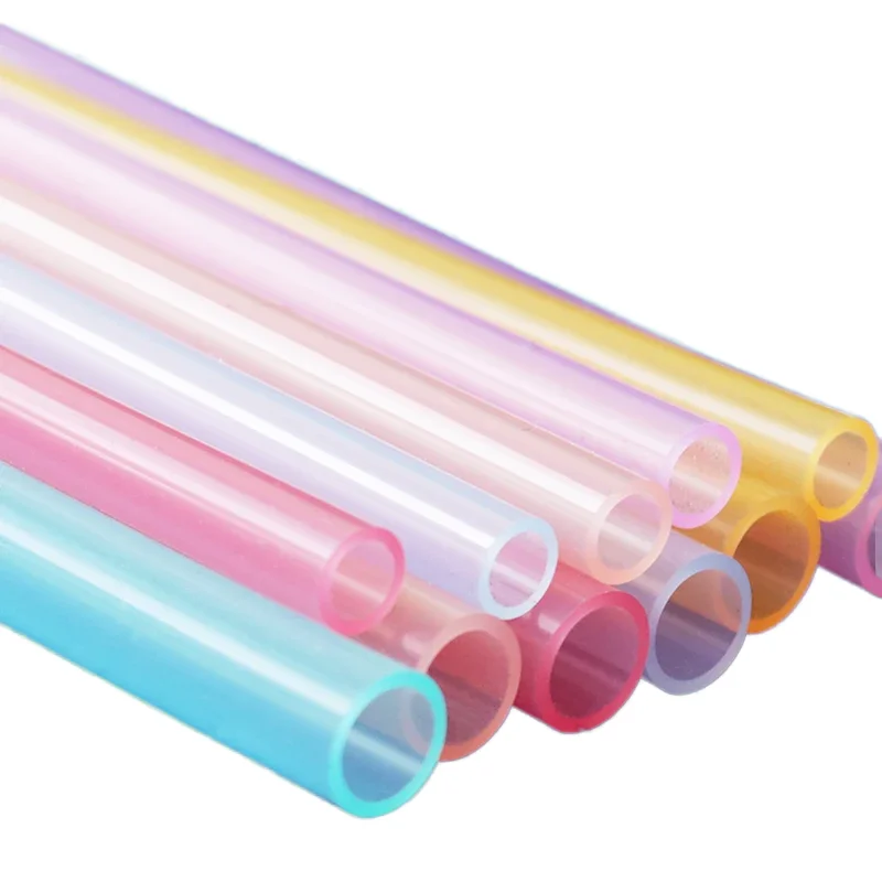 1pc BPA-Free Reusable Transparent Silicone Soft Drinking Straws Cleaning Brush Set Eco-Friendly Bar Accessories
