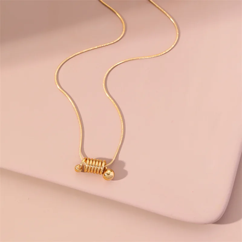 Wholesale Do Not Fade Color Titanium Steel Necklace New Fashion Gift 18k Gold Plated Stainless Steel Women Necklace Jewelry