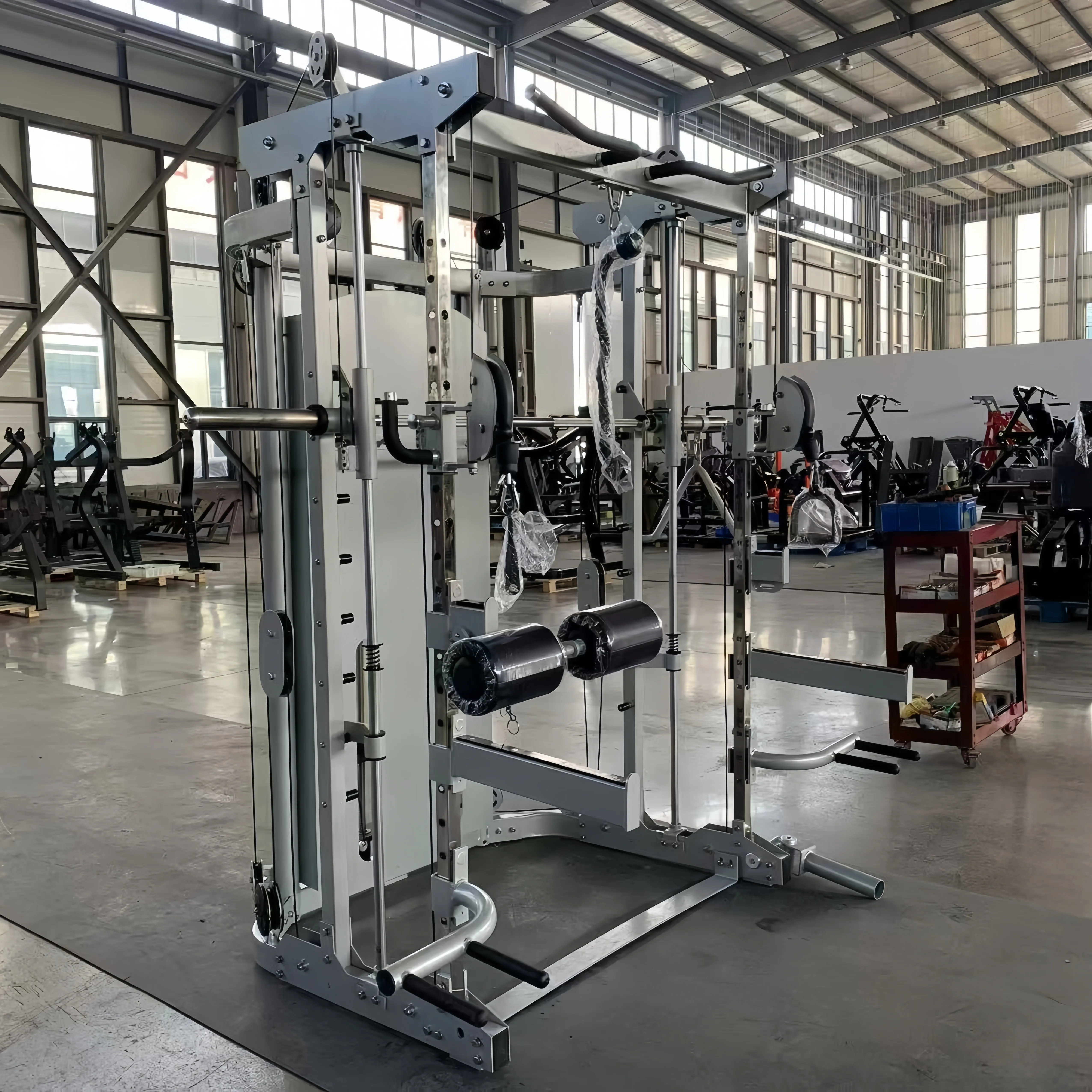 Commercial Strength Training Multi Function Gym Home Set Fitness Equipment  Power Cable Crossover Squat Rack Gym 3D Smith Machine