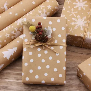 Hot Sales Custom Fashionable Dampproof Christmas Gift Wrapping Paper Children's Handmade Material with Double Side Coating
