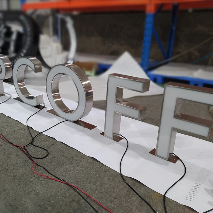 Наружный светодиодный электронный знак из нержавеющей стали 3D