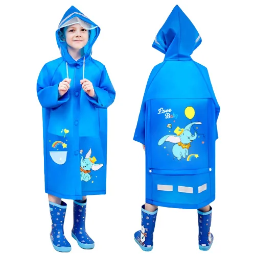 peva raincoat cartoon rain coat waterproof poncho children backpack kids pvc rain wear