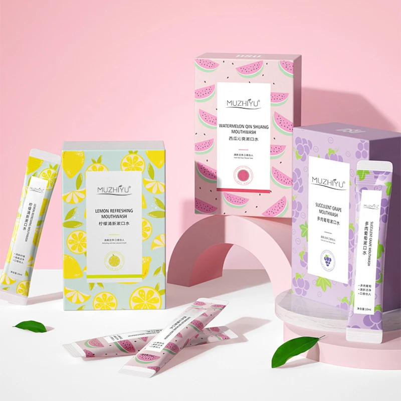 Фирменная торговая марка фрукты мед персик арбуз апельсин натуральный ополаскиватель для полости рта травяная очистка отбеливающий