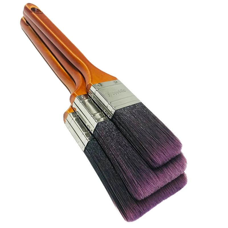 high quality polyester flat paint brush long handle paint brush