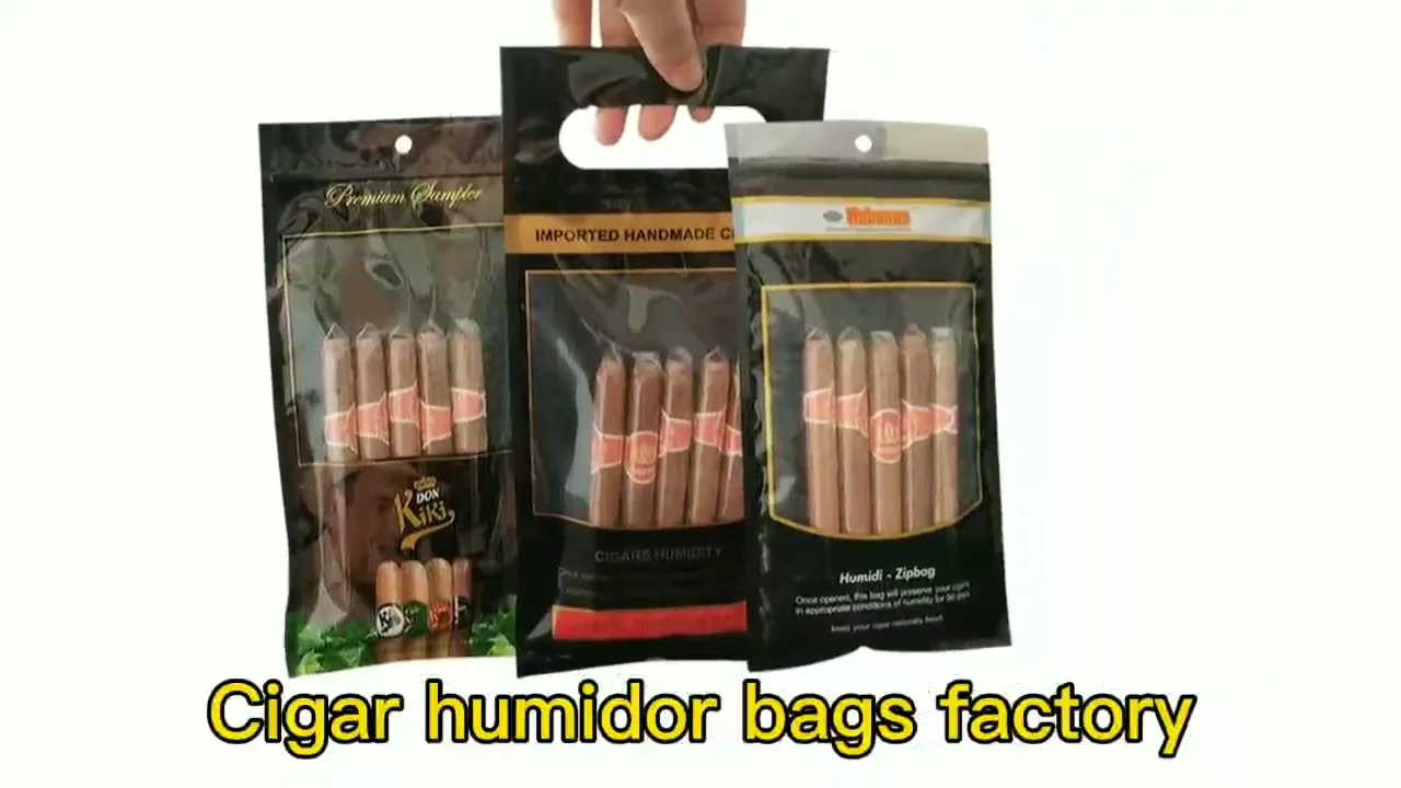 Laminated Plastic Moisture Proof Cigar Packaging Bag Cigar Bags Cigar