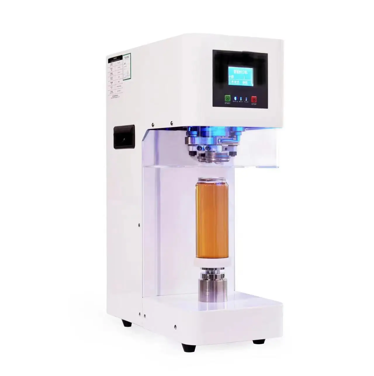 110v Automatic Intelligent Nonrotating Can Sealer Soda Tin Can Seamer