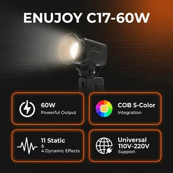 ENUJOY C17 60W Handheld camera light detail image