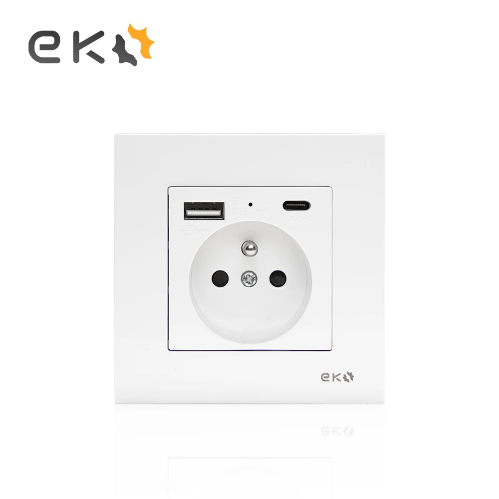 European Standard France Power Plug Wall Electrical Socket French