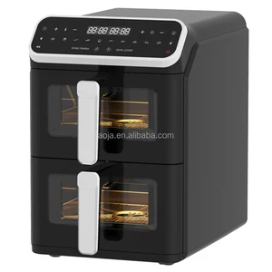2026 Modern German Dual 10-12L Basket Smart Digital Control Double Stack Air Fryer with Cook Function for Household Use