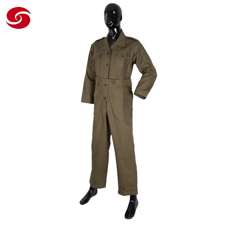 WWII British Army 100% Cotton Khaki Military Style overalls