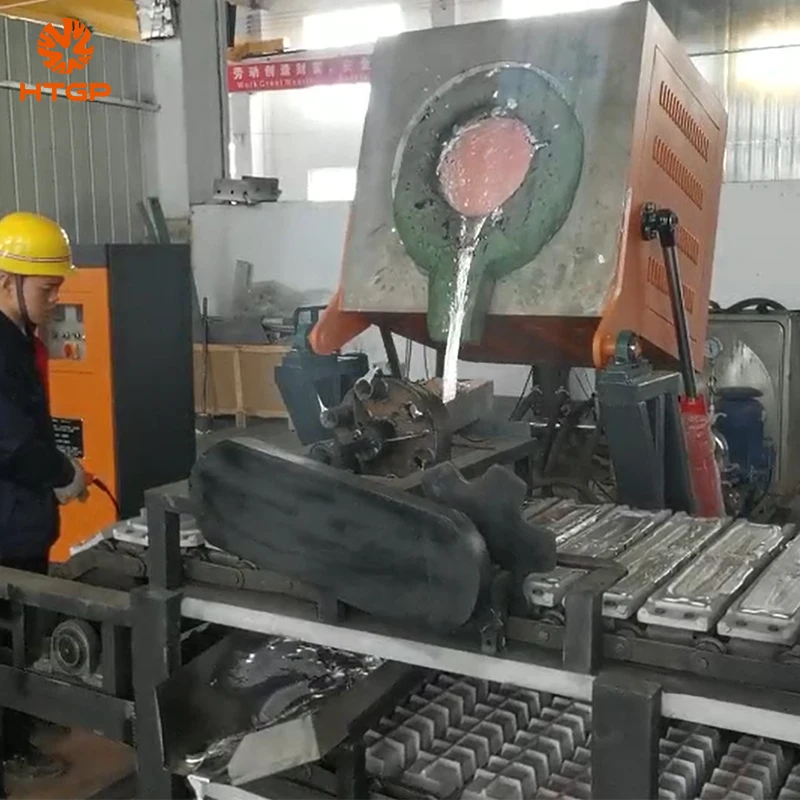 HTGP Metals Melt Electric Continuous Casting Machine 100 200 250 500 kg Ubc Cans Aluminum Induction Melting Furnace