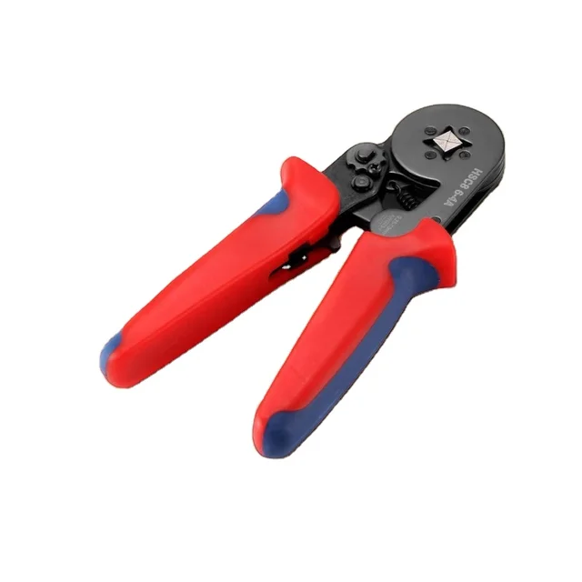 Square Tube Type Terminal Crimping Pliers HSC8 6-4 Red Titanium Pin for Cold Crimp Terminal-for Fishing