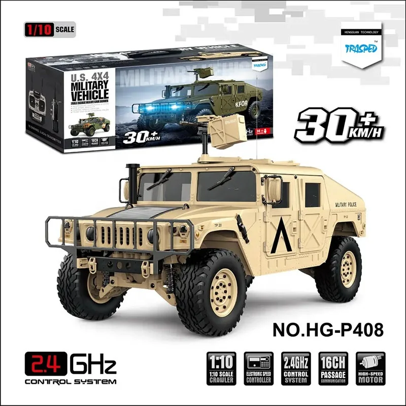 1/10 4WD 16CH 30km/H RCミリタリートラック HG P408 (バッテリーなし)