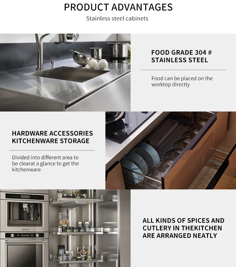 Allure Household Hadnale Pantry Kitchen Cabinet Accessories Stainless Steel