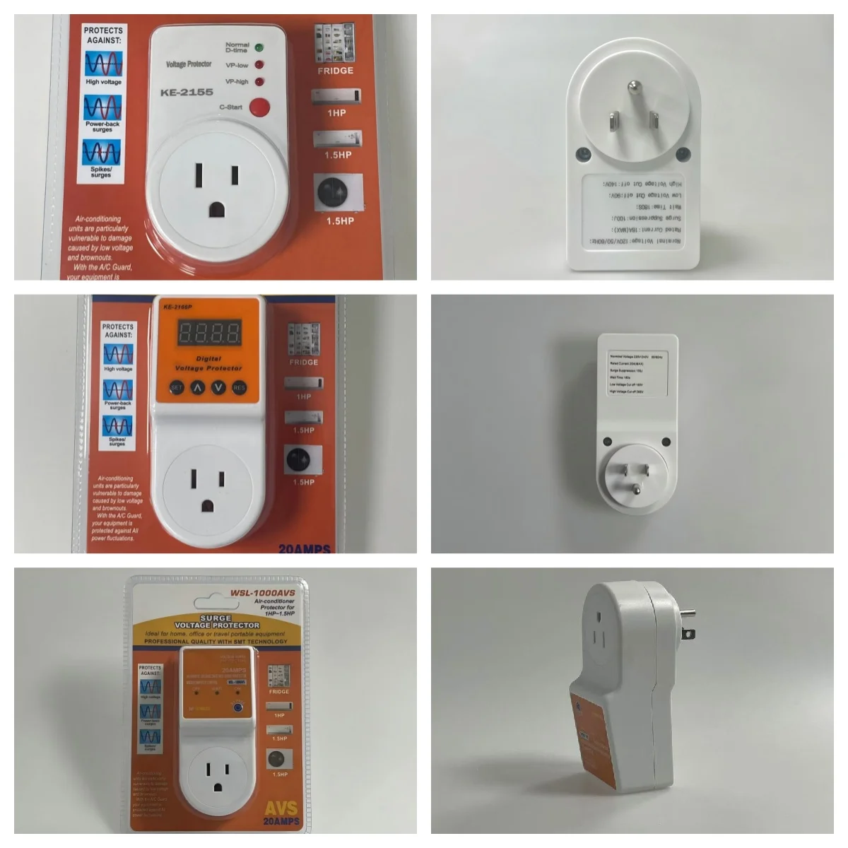 American  Style 120V Household Voltage Protector, Refrigerator Protector, Surge Protector Current 2-year Warranty