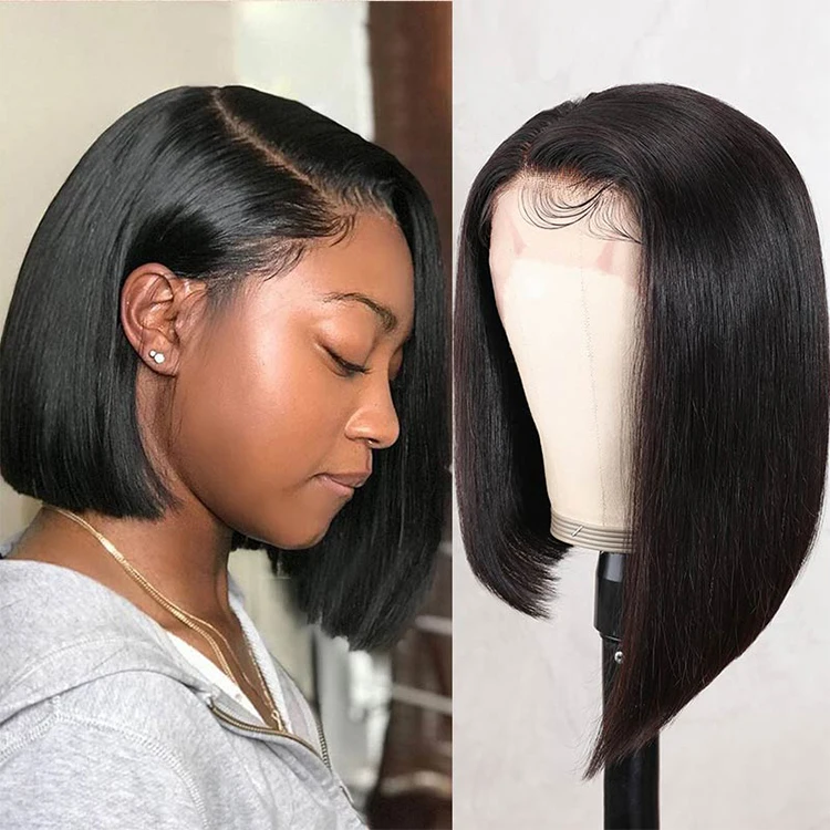 Bob Cut Wigs Lace Front Human Hair Wigs,Brazilian Hair 13*4 Lace Front ...