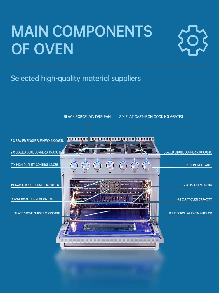 High End Professional Free Standing Gas Used Cooking Range With Oven Buy Free Standing Gas