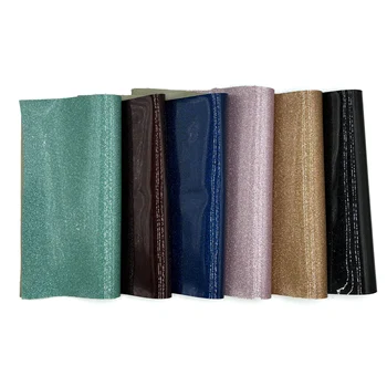 High-end products fine grain reflective pu leather material for shoes handbags