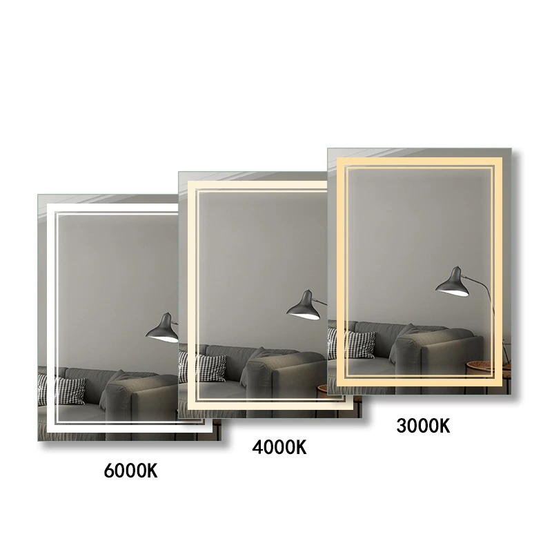 product waterproof smart luxury anti fog bathroom led frameless wall mount mirror screen with functions customized-2