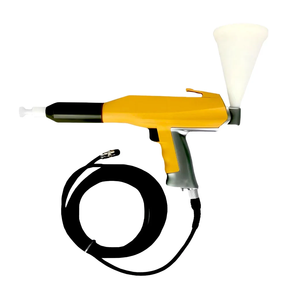 Powder Coating Spray Gun With Conical Powder Cup For Metal Painting ...
