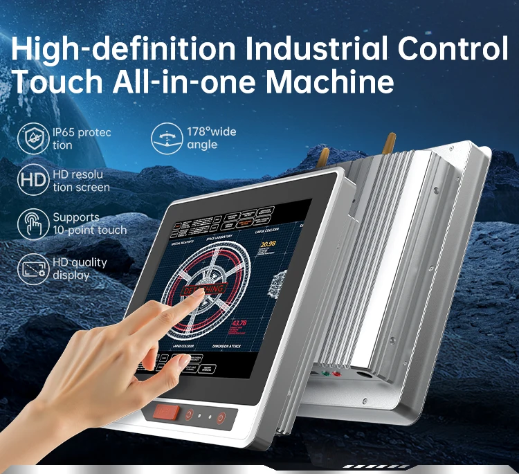 High-Quality 10"12" Industrial All-In-One Touch Panel PC Linux & Android Fanless Wall-Mounted 8G-128G Embedded PC for Wall