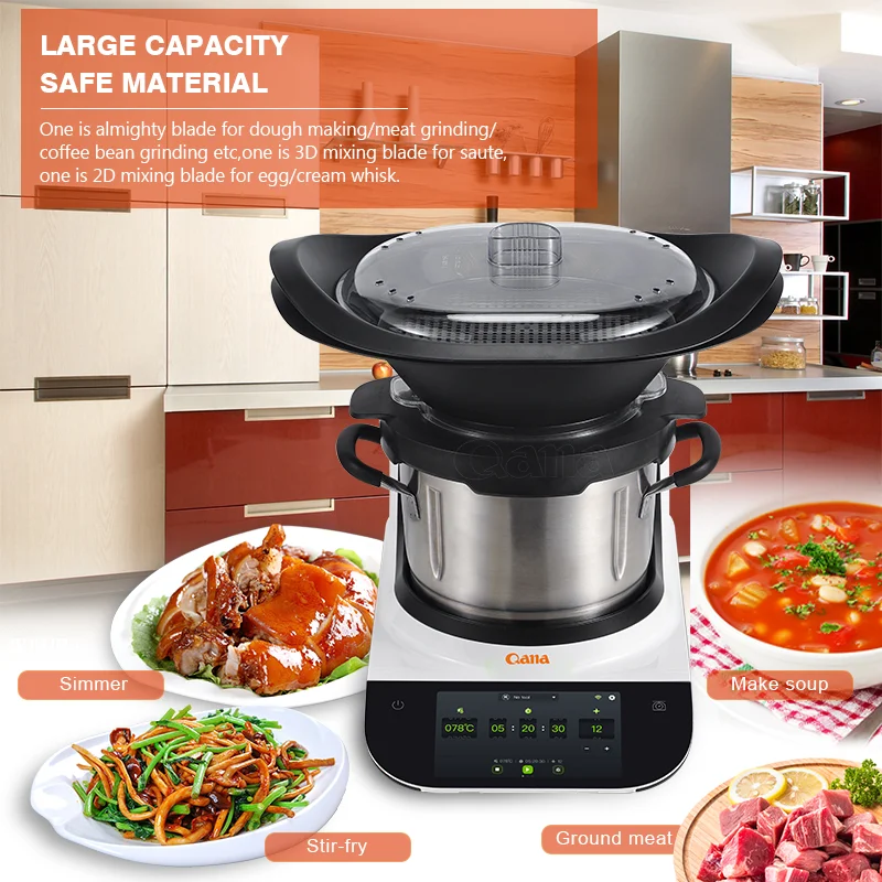 Cooking Robot QANA Mixer Stand Multifunctional Electric Blander and Termomix Food Processor Cooking Robot
