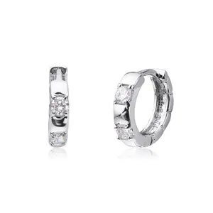 Keiyue Quality Classic Style Women's Designer Earrings 925 Silver with Zircon Popular Moissanite Stud Hoop Earrings Top Brands