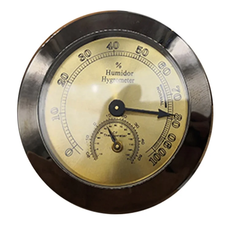 Front Digital Humidor Hygrometer Oasis Analog Gloss Parts Cigar Humidor Hygrometer
