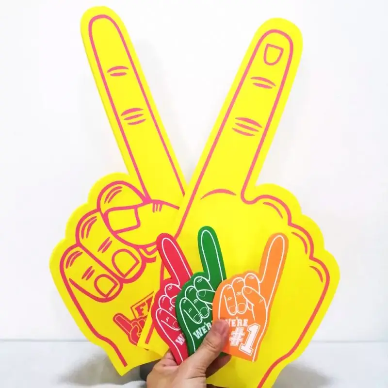 Festival Party Tools 3mm/4mm/5mm Thickness Eva Cheering Foam Finger With Slogan
