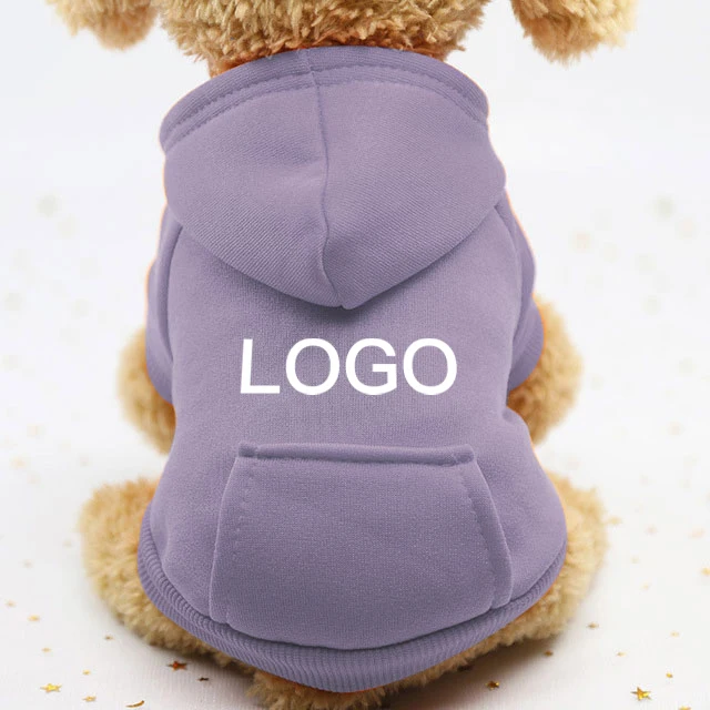 Wholesale Custom Multi Color Comfortable Fleece Dogs Cloth Pet Clothes Blank Dog Hoodie