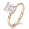 Real solid 10K gold moissanite  ring