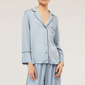 2022 Wholesale 100% Cotton Sleepwear Long Sleeve Pajamas Sleepwear Set Women's Sleepwear