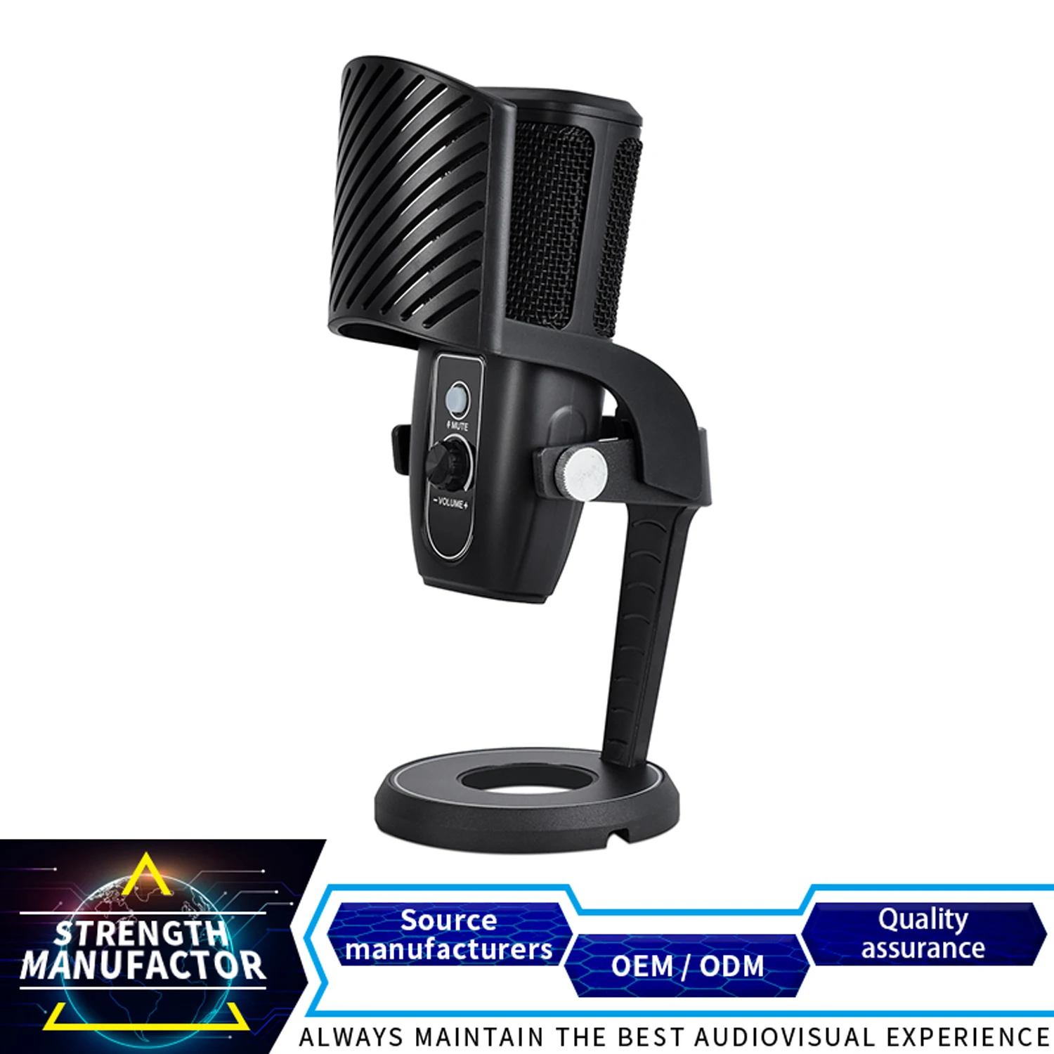 ボリューム調整付きGAM-ZX775ウェルデザインデスクトップスタンド