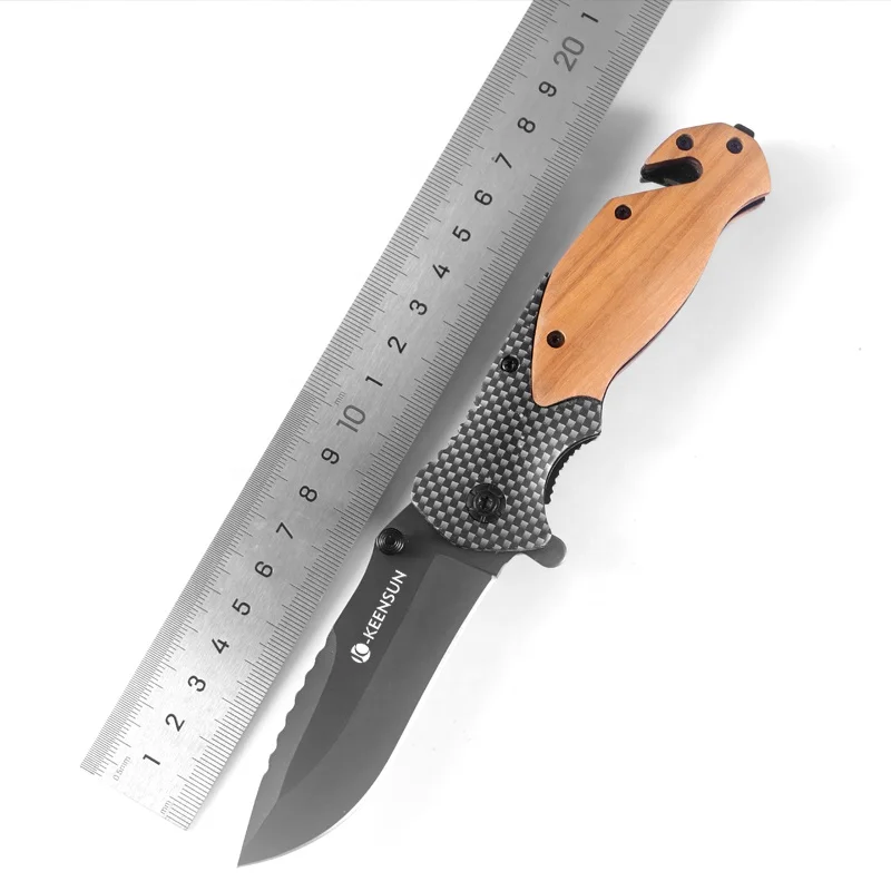 X50 Trending Outdoor Survival Tactical Hunting Pocket Folding Knife with 3Cr13 Blade and Wood Handle OEM for Camping on Sale