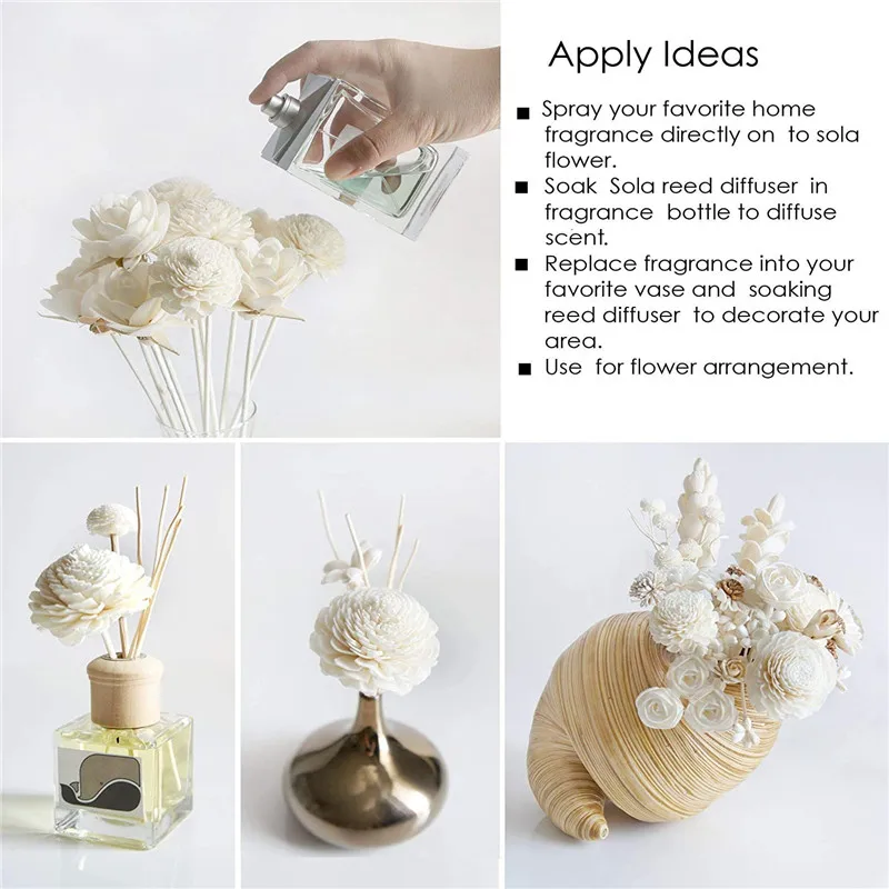 Домашний ароматизированный ротанговый палочка Estick частной марки сушеные цветы тростник диффузор деревянный цветок Солы для освежения воздуха