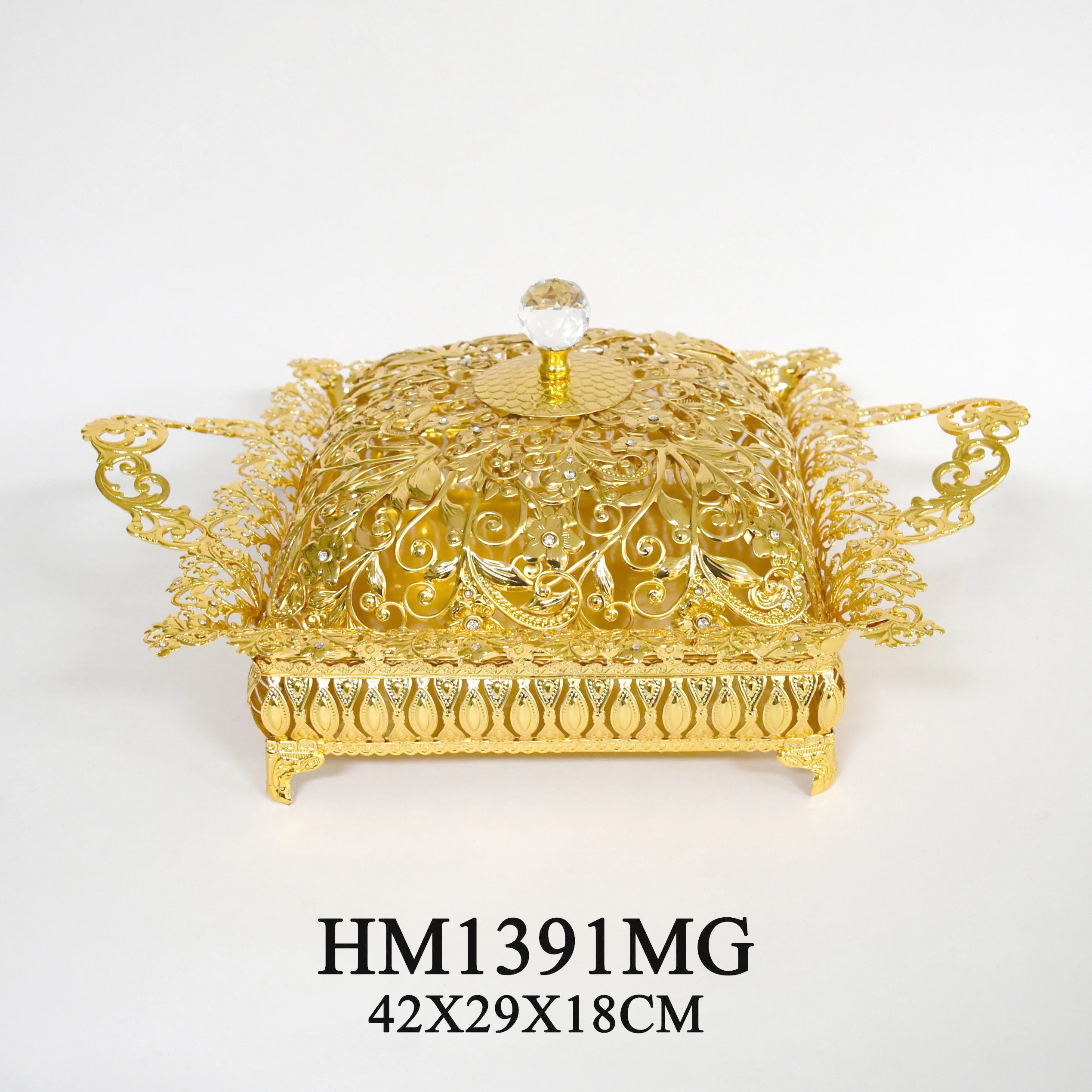 Декор для домашней вечеринки, золотой, серебряный, металлический плоский лоток для сухофруктов с ручкой