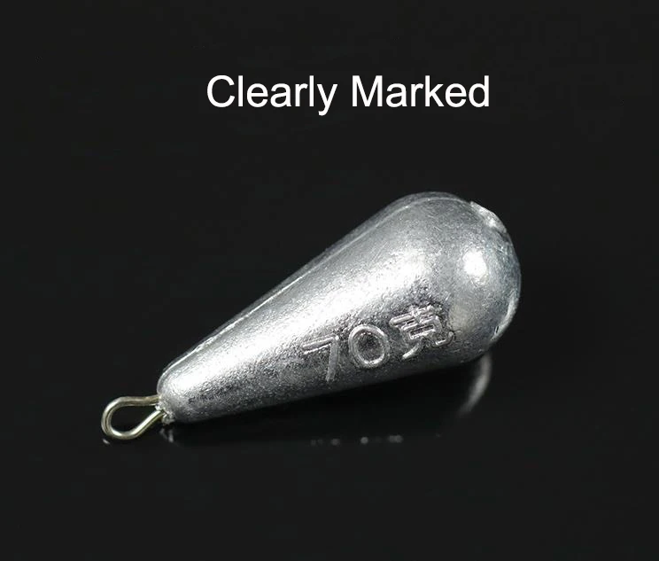 Hot Full Sizes Drop Shape Lead Weights Snapper Fishing Sinker Fishing